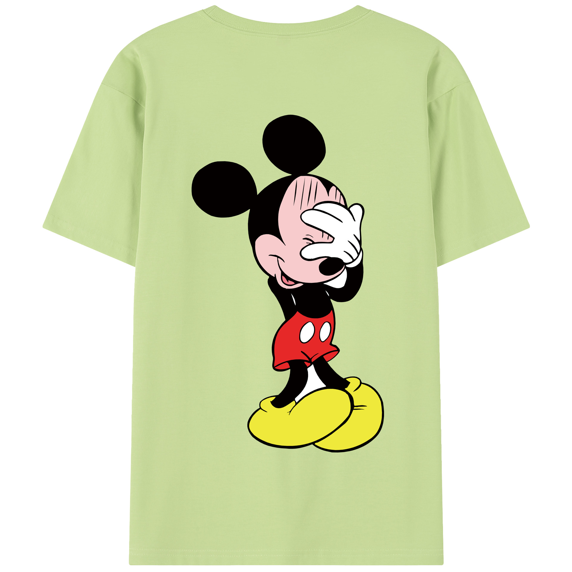 （画像用） ミッキーマウス Mickey Mouse 綿100％半袖Tシャツ（背面プリント）